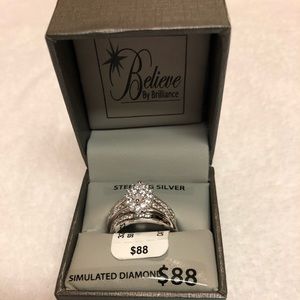 Set of two 925 Sterling Silver Rings